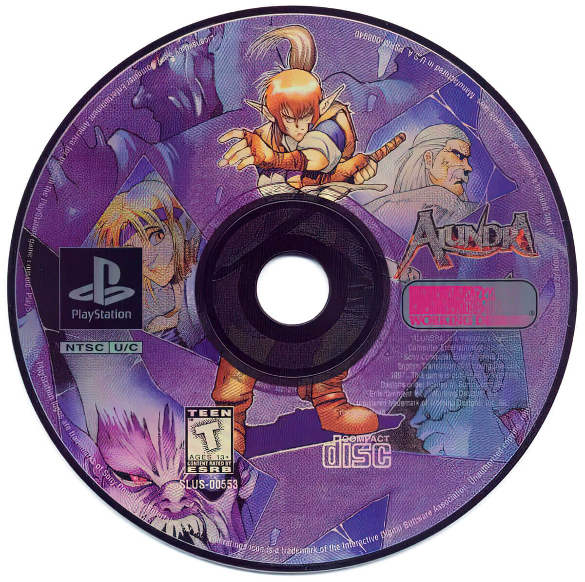 Лицензионный диск Alundra для PlayStation